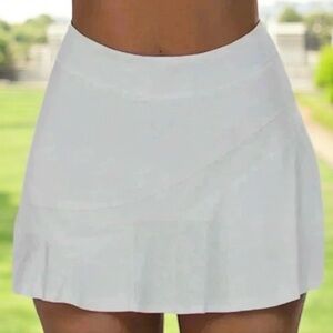 🆕White Skorts with A-line Shape and Lightweight Fabric